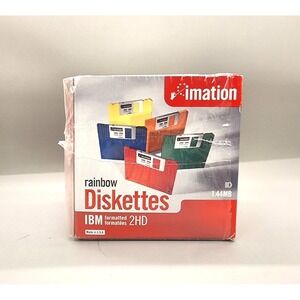 Imation Rainbow 25  2HD 3M Floppy Discs 3.5" 1.44 MB Diskettes IBM Formatted New